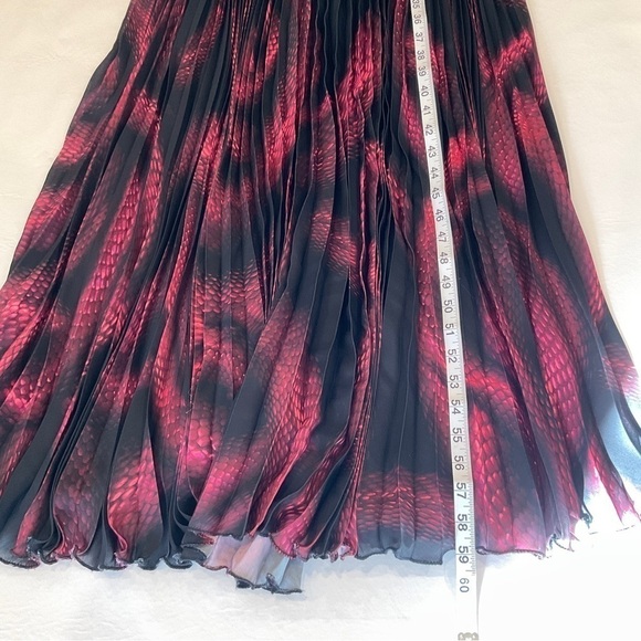 Milly Swirl Print Pleats Maxi Dress V-Neck Size 10 - Picture 12 of 16